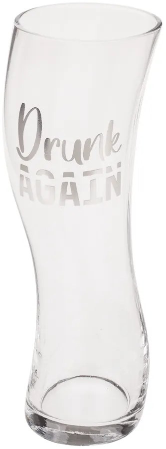 GiftyCity Pohár na pivo Drunk Again, 550 ml