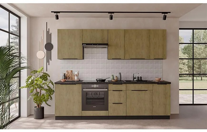 Kuchynská linka Cremona BL 260 cm bez kuchynskej dosky