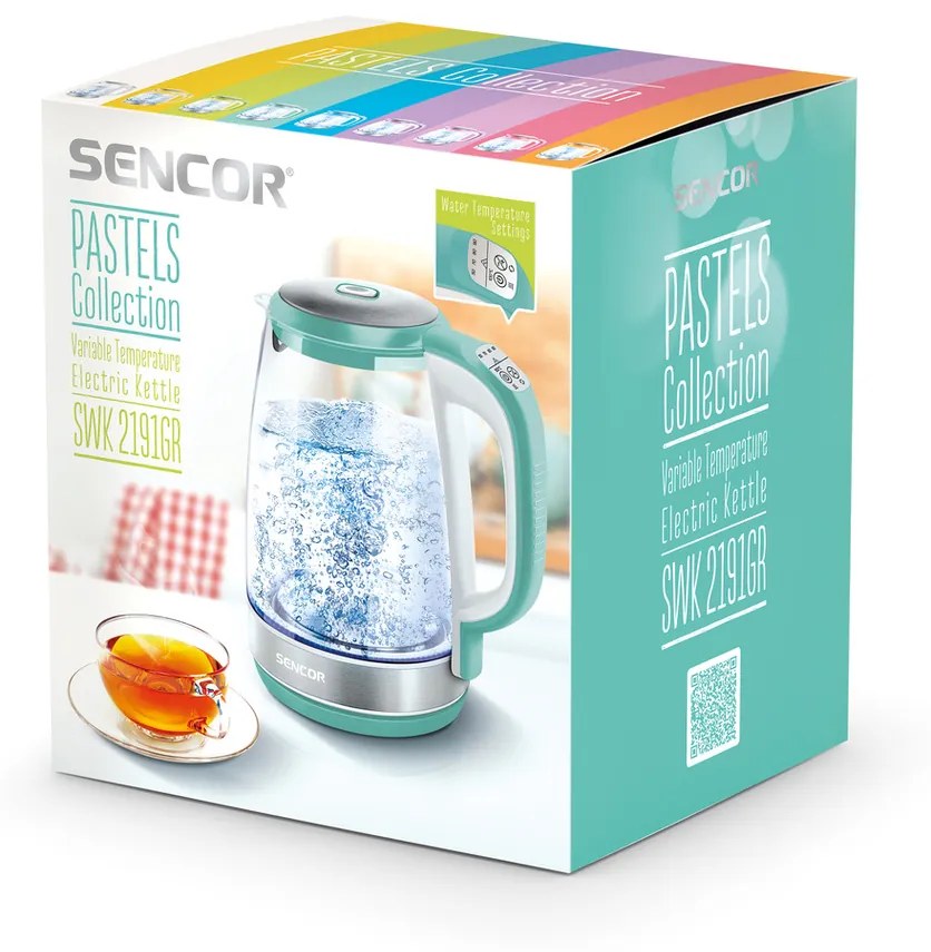Sencor SWK 2191GR rýchlovarná kanvica s termoreguláciou