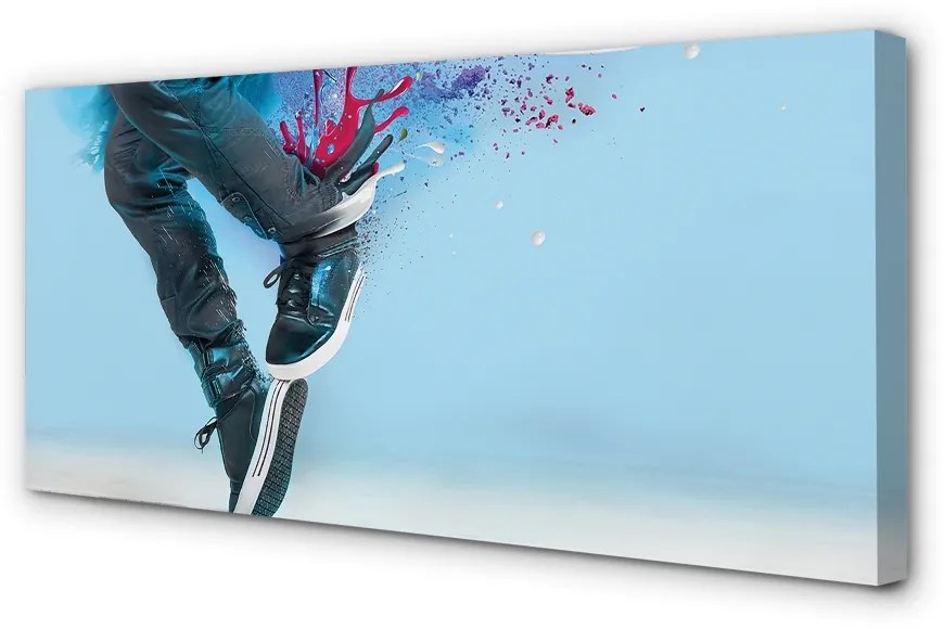 Obraz canvas Nohy farebné čiapka 125x50 cm