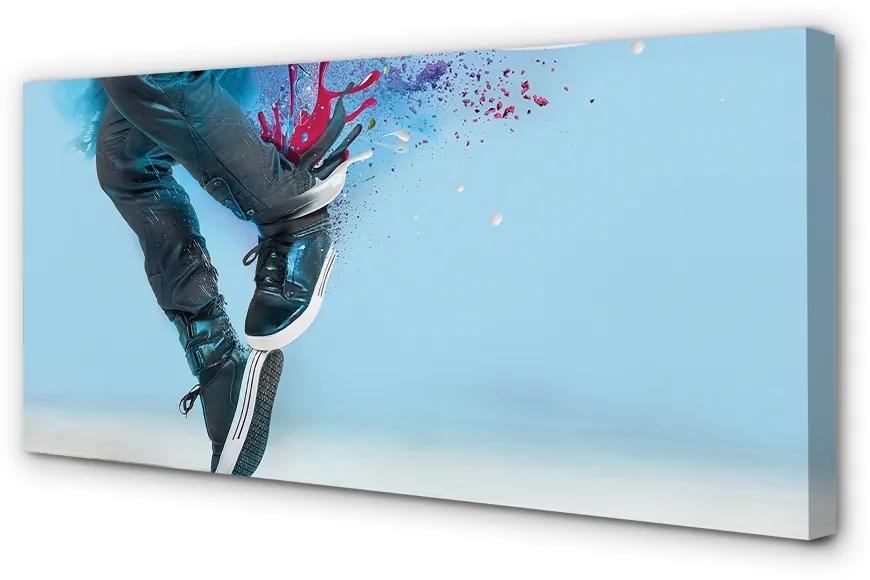 Obraz canvas Nohy farebné čiapka 140x70cm