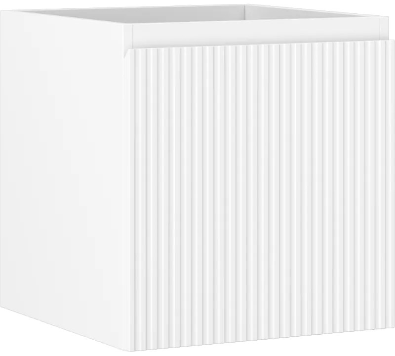 Mexen Rivel, kúpeľňová skrinka 45 cm, 1 zásuvka, drážkovaná, biela matná, 91A20-04547-1-BF01