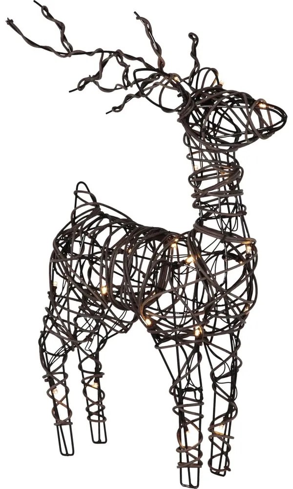 Hnedá stojacia vianočná svetelná dekorácia na baterky Vixen – Star Trading