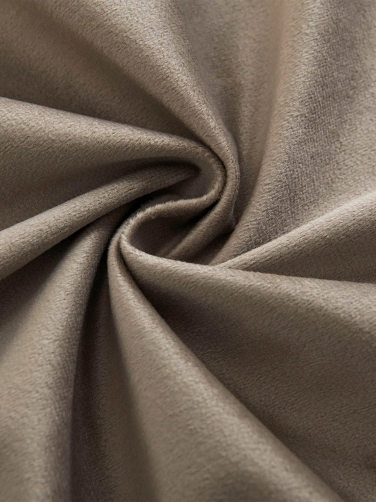 Zamatové zatemňovacie závesy Cesar cappuccino - 140 x 180 cm (2ks) - riasiaca stuha