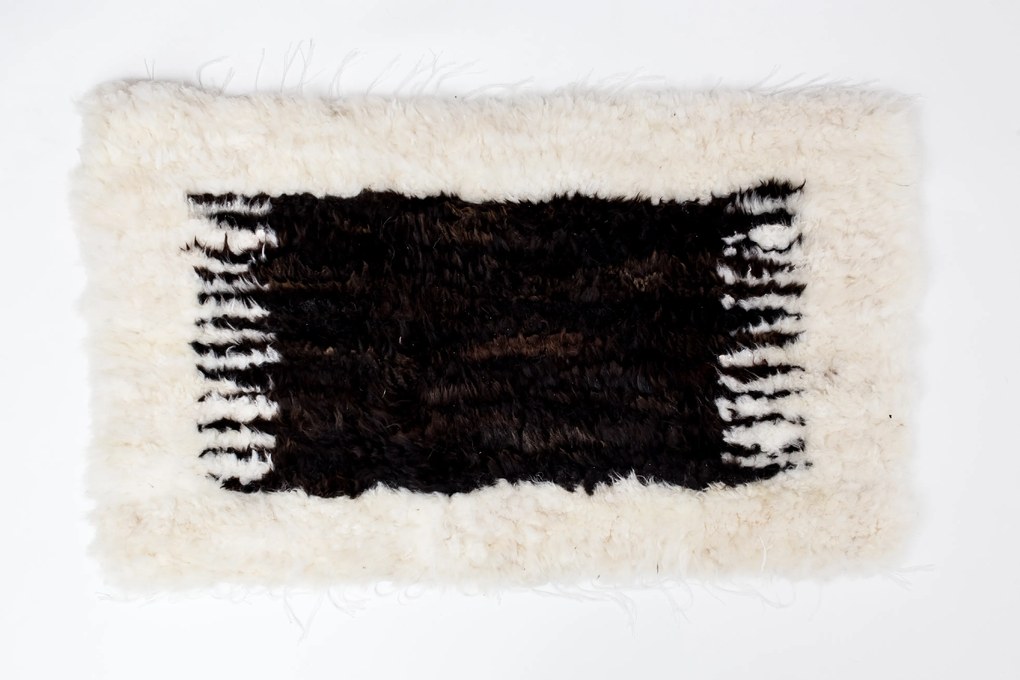 Koberec z ovčej vlny svetlý