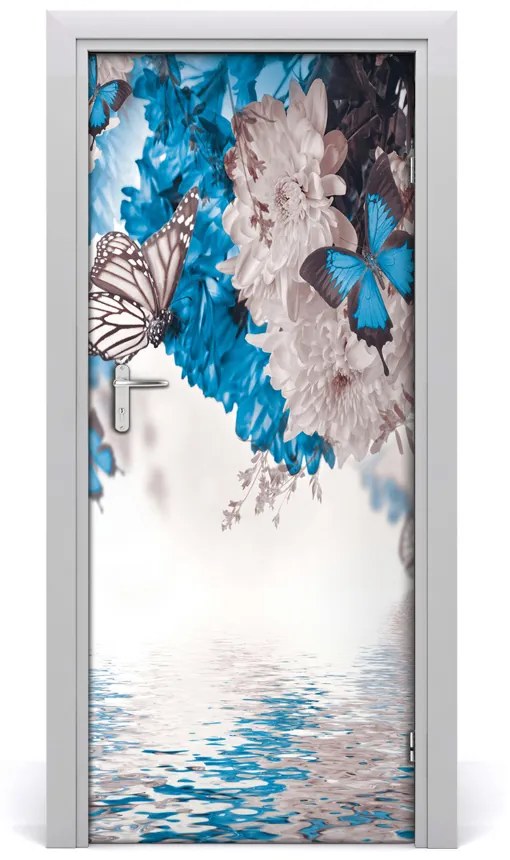 Fototapeta samolepiace Kvety a motýle 75x205 cm