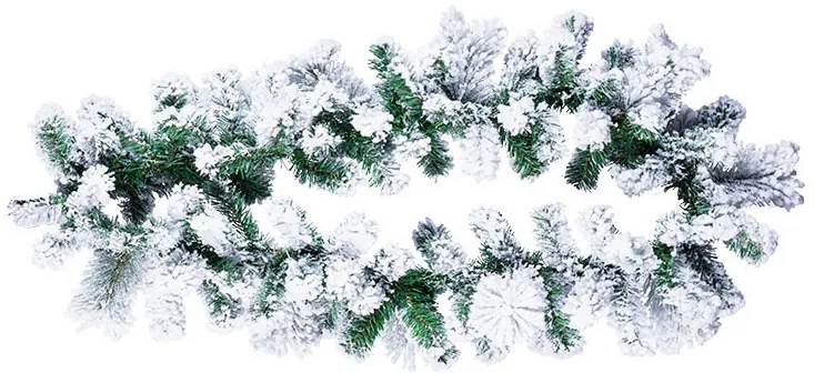 Adal 3D umelý vianočný veniec z borovicového ihličia 540 × 17 cm, zasnežený