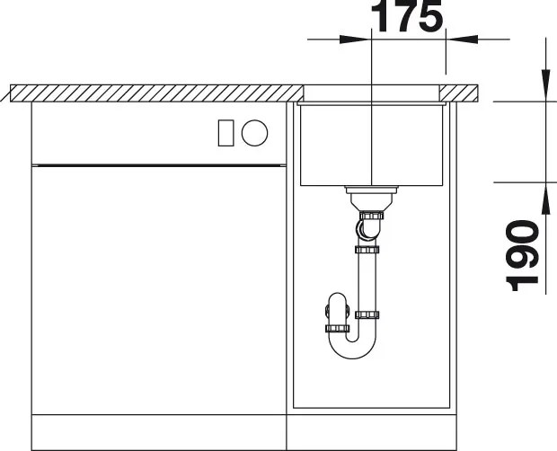 Granitový drez Blanco SUBLINE 320-U InFino antracit