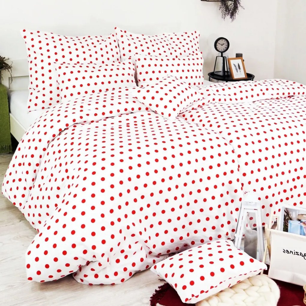 Obliečky Rím červené EMI: Francúzsky set1 200x220 + 2x (70x90)