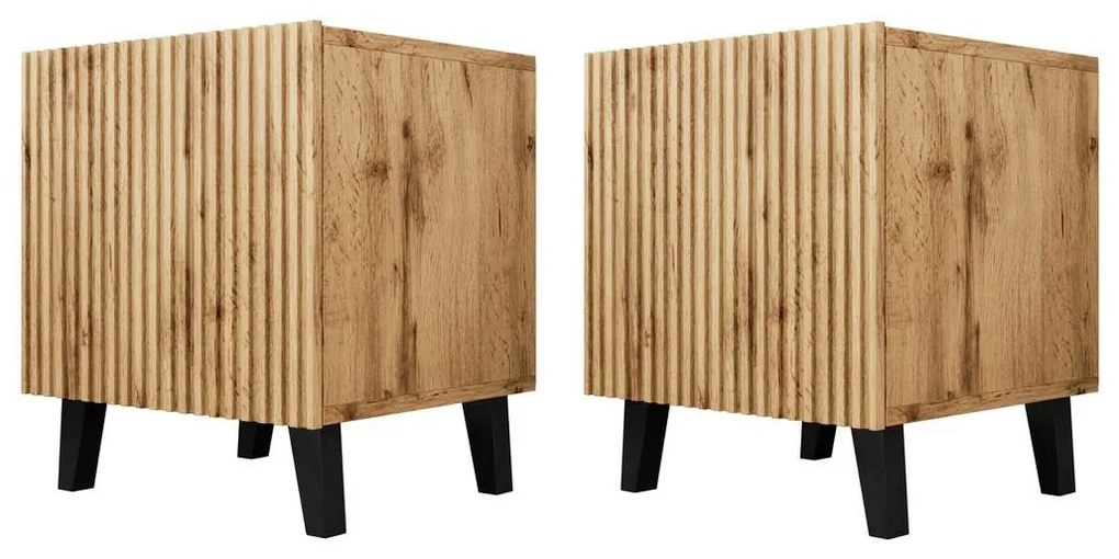 SADA 2x Nočný stolík VAMOS 52x45 cm dub wotan