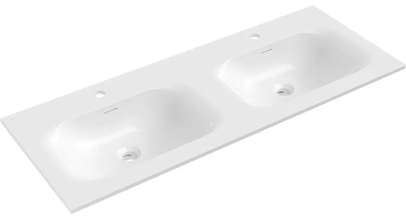 Mexen Vela, dvojumývadlo na zapustenie 121 x 46,5 cm, biela lesklá, 25231200D