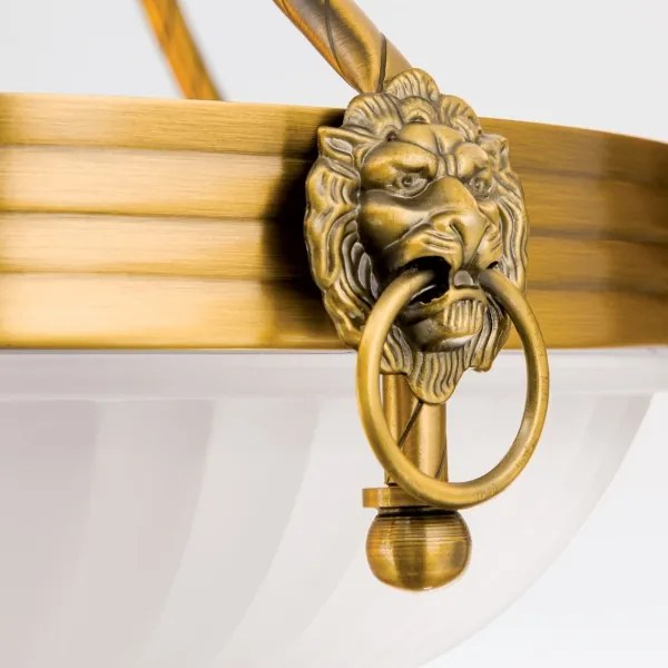 Orion LU 1689/3+3 - Luster na reťazi ROCCA 6xE27/60W/230V pr. 64 cm bronz/biela