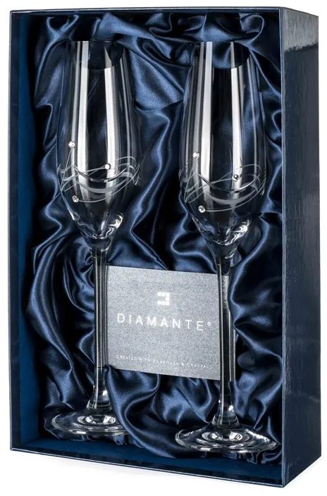 Diamante poháre na šampanské Lunar s kryštálmi Swarovski 210 ml 2KS
