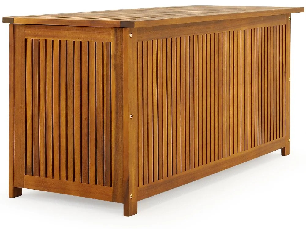 Casaria Drevený úložný box ACACIA, 117x50x59cm, prírodná hnedá