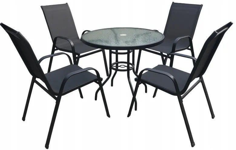 JAKS Záhradný set čierny ZMO S 4