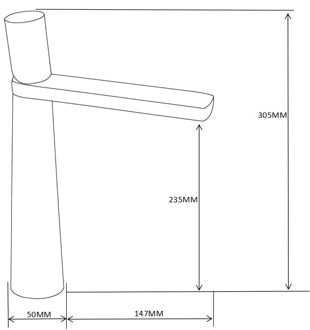 Mexen Nox vysoká umývadlová batéria, čierna, 744210-70