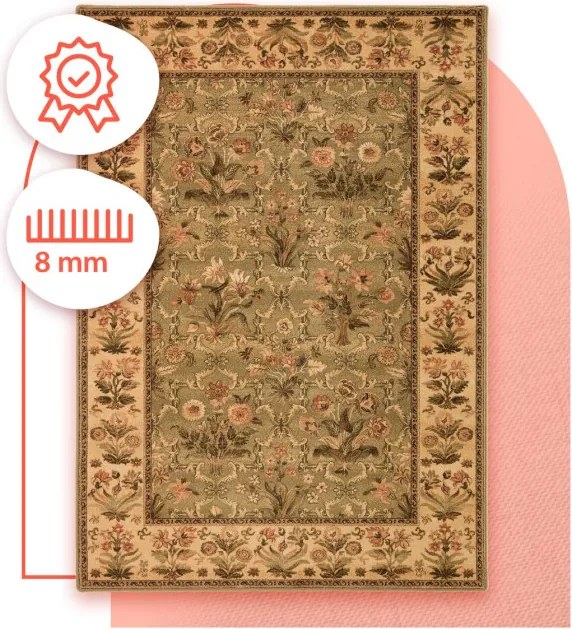 Koberec Agnella Isfahan Olandia olivový