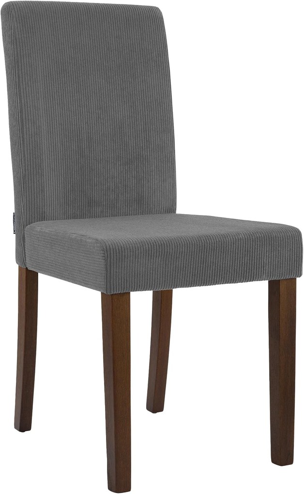 Sada 2 ks jedálenských stoličiek Ina látka cord, antik tmavá - sivá