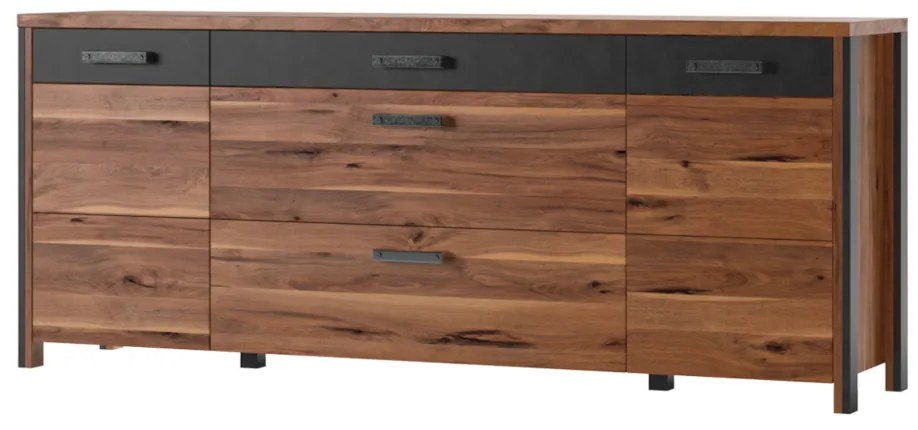 Komoda BUFFALO IV 2D3S, 197x81x44, dub royal/matera