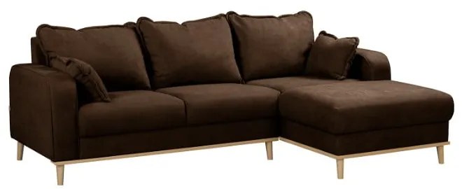 Tmavohnedá rohová pohovka (pravý roh) Beata - Ropez