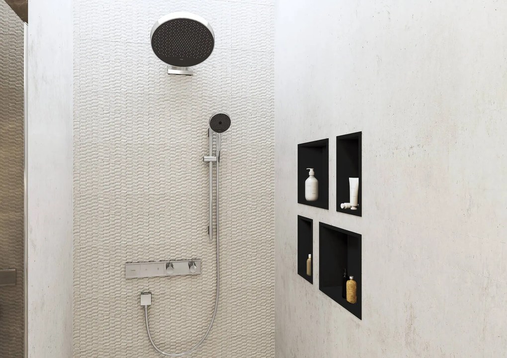 Hansgrohe RainSelect, batéria pod omietku na 2 spotrebiče, chrómová, HAN-15380000