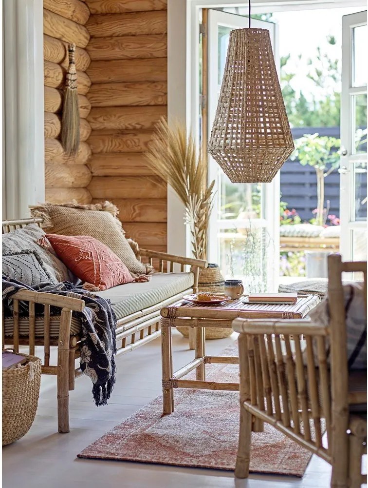 Bambusová záhradná pohovka v béžovo-prírodnej farbe Sole – Bloomingville