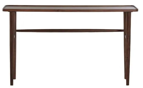 Hnedý konzolový stolík z masívu akácie 30x140 cm Qiano – Light & Living