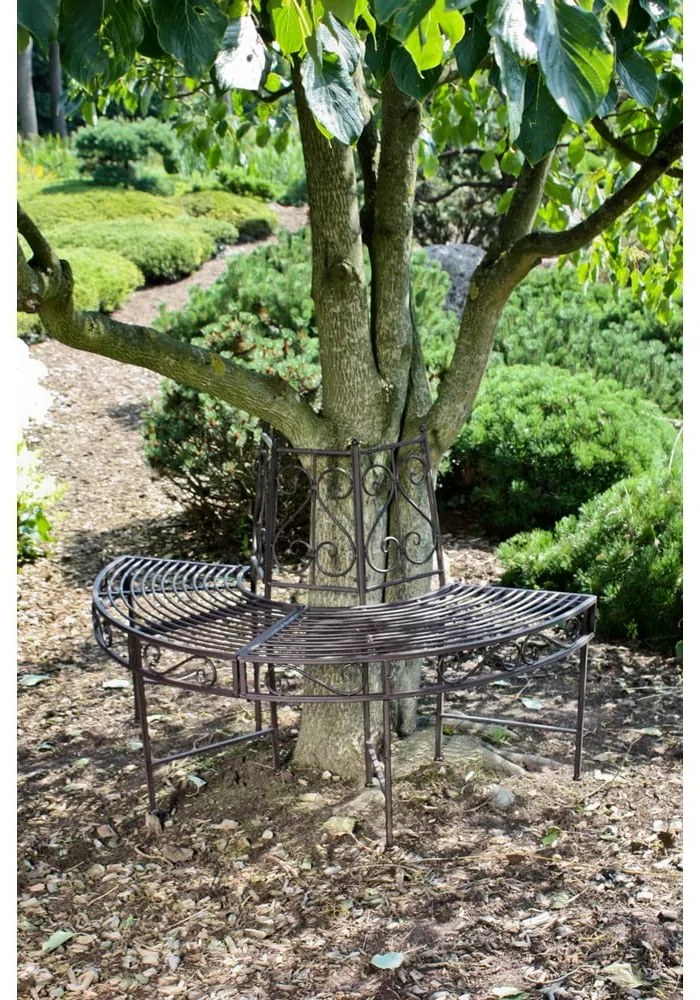 Čierna kovová záhradná lavica Narvi - Garden Pleasure