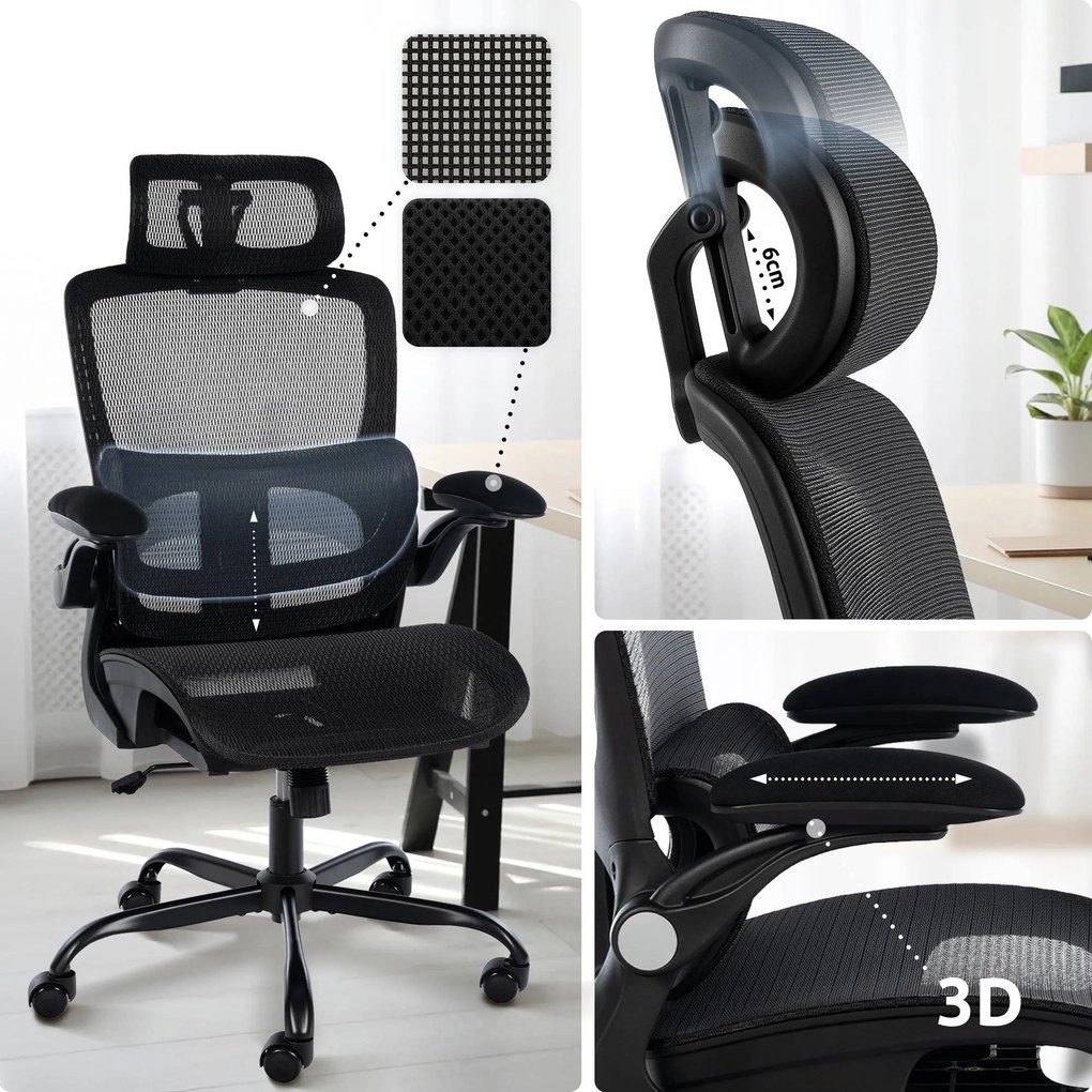 Kancelárska stolička Kaylee - čierna