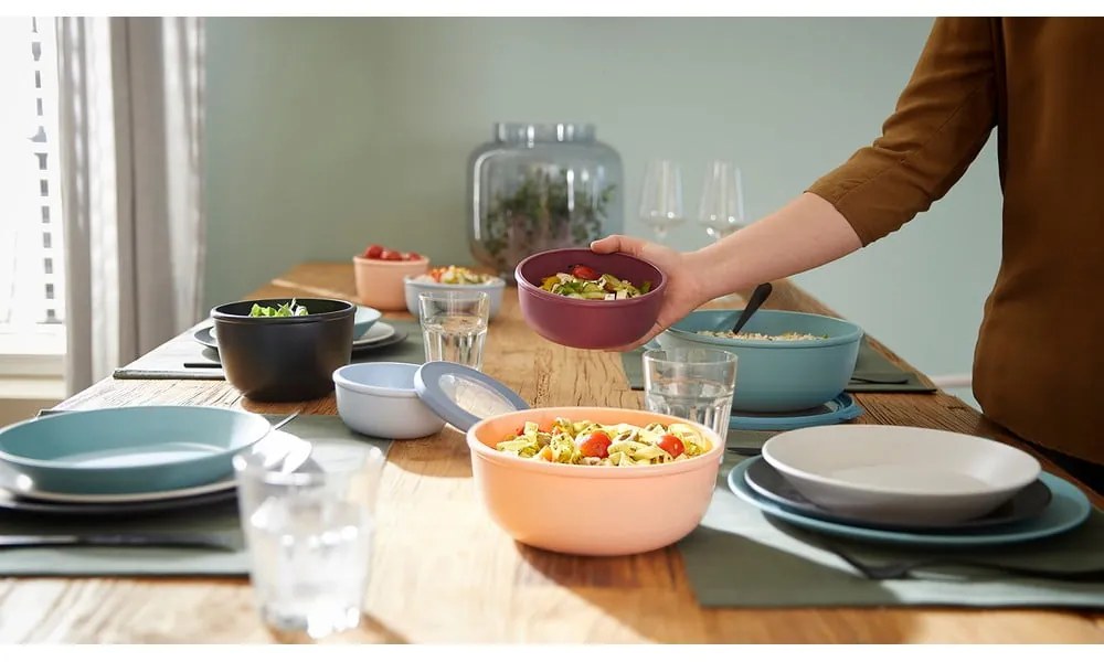 Modrá miska s viečkom Mepal Nordic, 350 ml