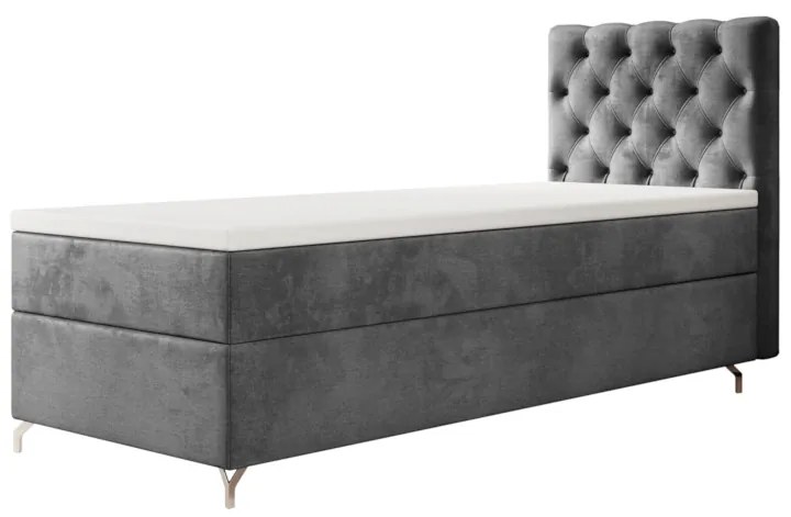 Čalúnená posteľ boxspring FESTER, 90x200, Monolith 92, ľavá