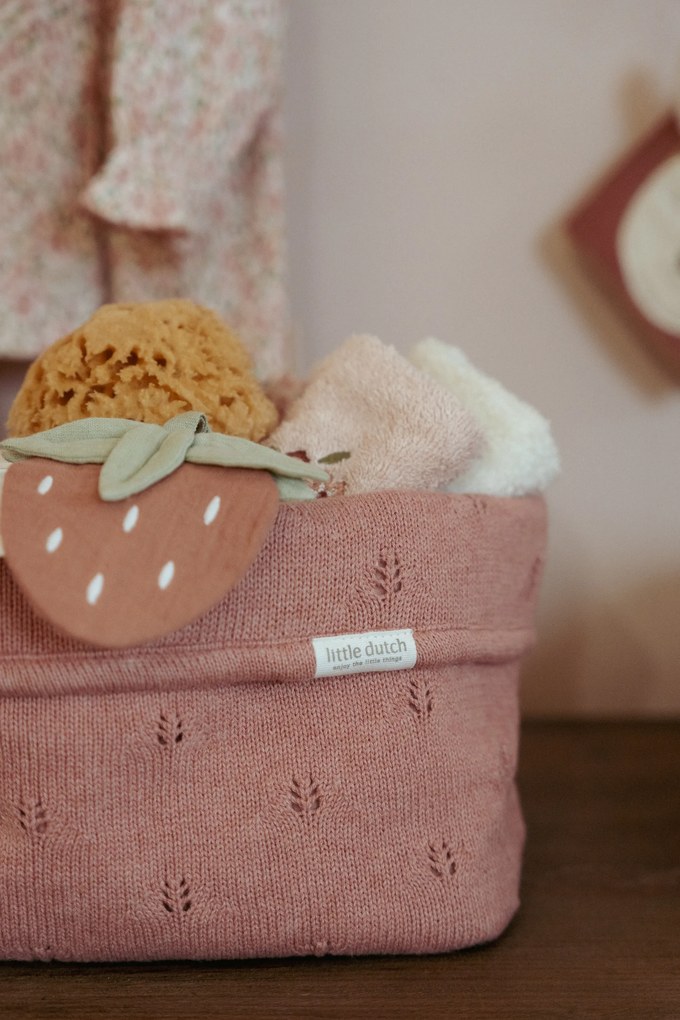 Košík pletený malý Pure Pink Blush