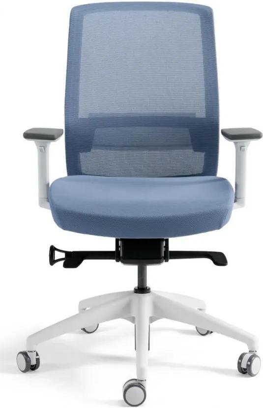 bestuhl -  BESTUHL Kancelárska stolička J17 WHITE BP modrá svetlá