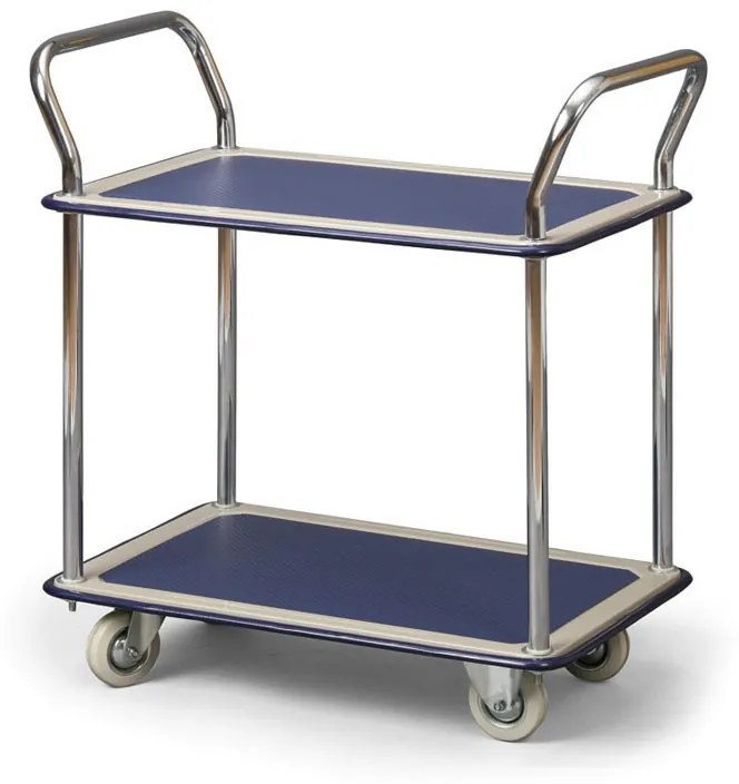 Policový vozík, 2 police s gumovou podložkou, 120 kg