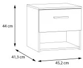 Nočný stolík PANO béžový