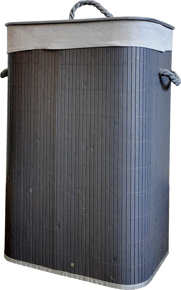TRENDIE Bambusový kôš na prádlo 72l šedý + DARČEK