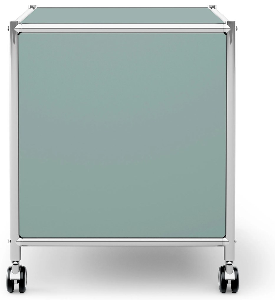 Kovový odkladací stolík »CN3« s 1 výklopným priečinkom, šalviový