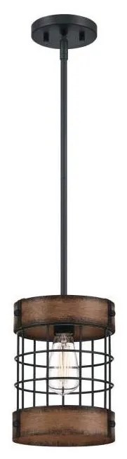 Westinghouse 61179 - Luster na lanku LANGSTON 1xE27/60W/230V barnwood