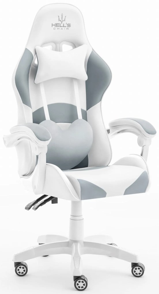 Kancelárska - herná stolička Rainbow bielo-šedá