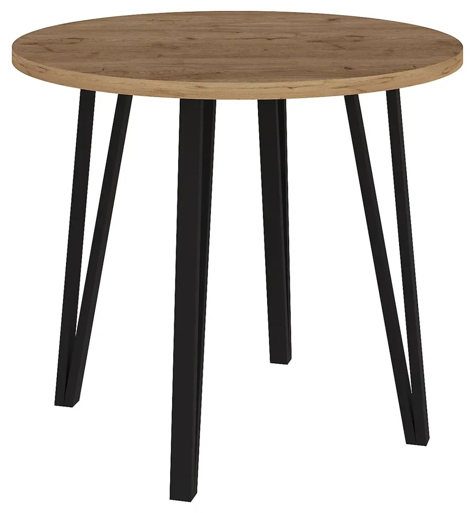 Okrúhly jedálenský stôl Houseland Xana 90 cm dub Castello medový