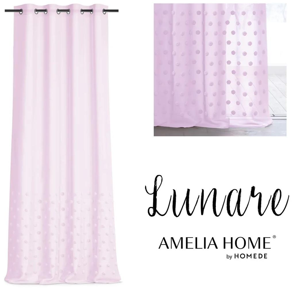 Záclona AmeliaHome Lunare Aj ružová
