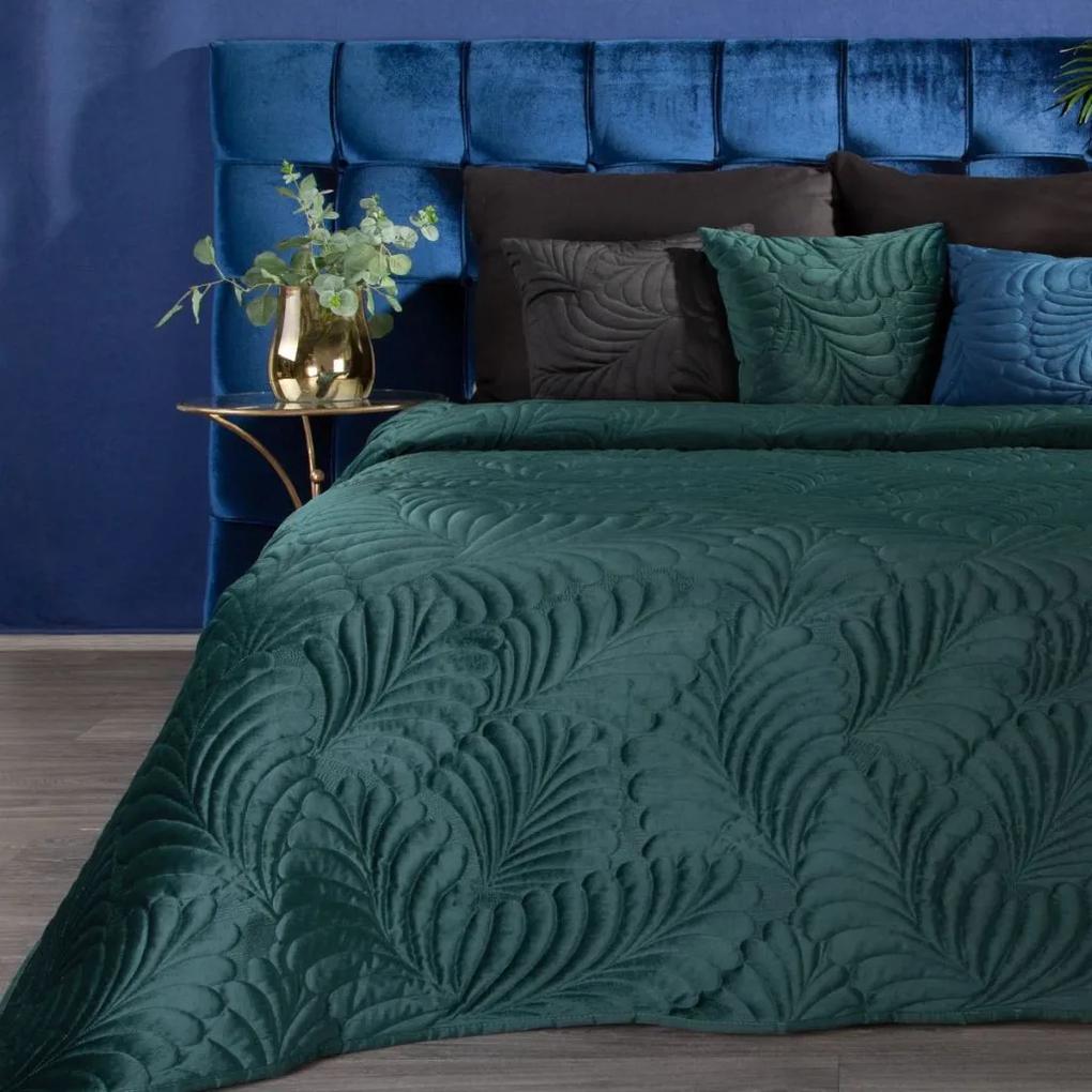 DomTextilu Krásny tyrkysovo zelený jednofarebný prehoz na posteľ Šírka: 220 cm | Dĺžka: 240 cm 40002-184265