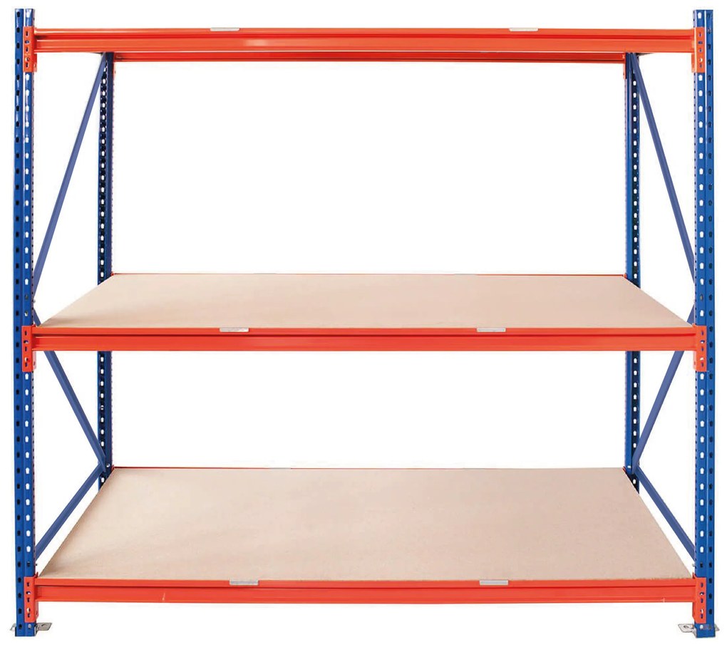 Fistar Nekonečný PRIEMYSELNÝ regál 4-urovňový 3000 x 2225 x 1000 s nosnosťou 2700kg - základný modul