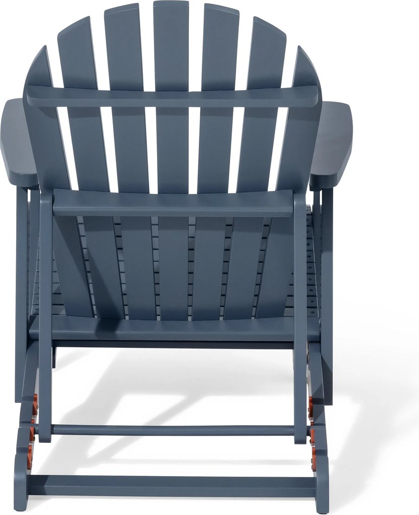 Adirondack relaxačné kreslo s vyťahovacou opierkou nôh, modré