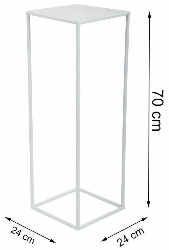 Květinový stojan SILVIA 70 cm bílý