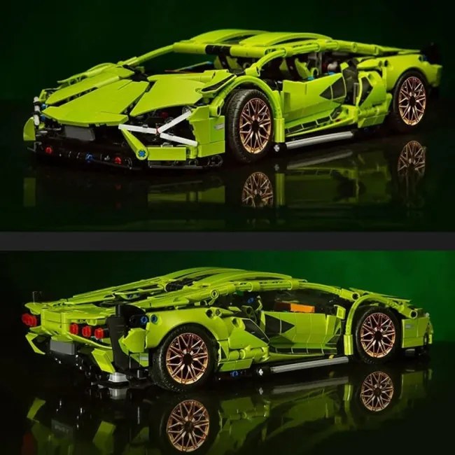 Stavebnica auta SUPERCAR No.J2007 zelená - 470 dielikov