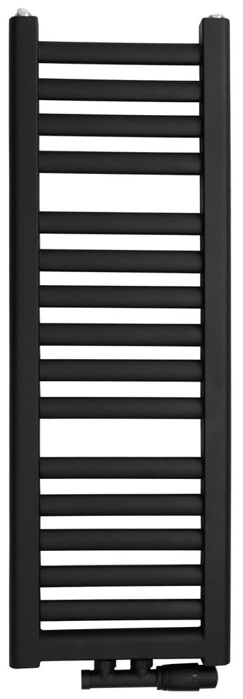 Regnis Elba, vykurovacie teleso 300x675mm so stredovým pripojením 50mm, 290W, čierna matná, ELBA70/30/D5/BLACK