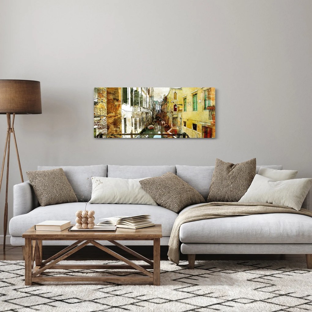 Obraz - Ulička v Benátkach (120x50 cm)
