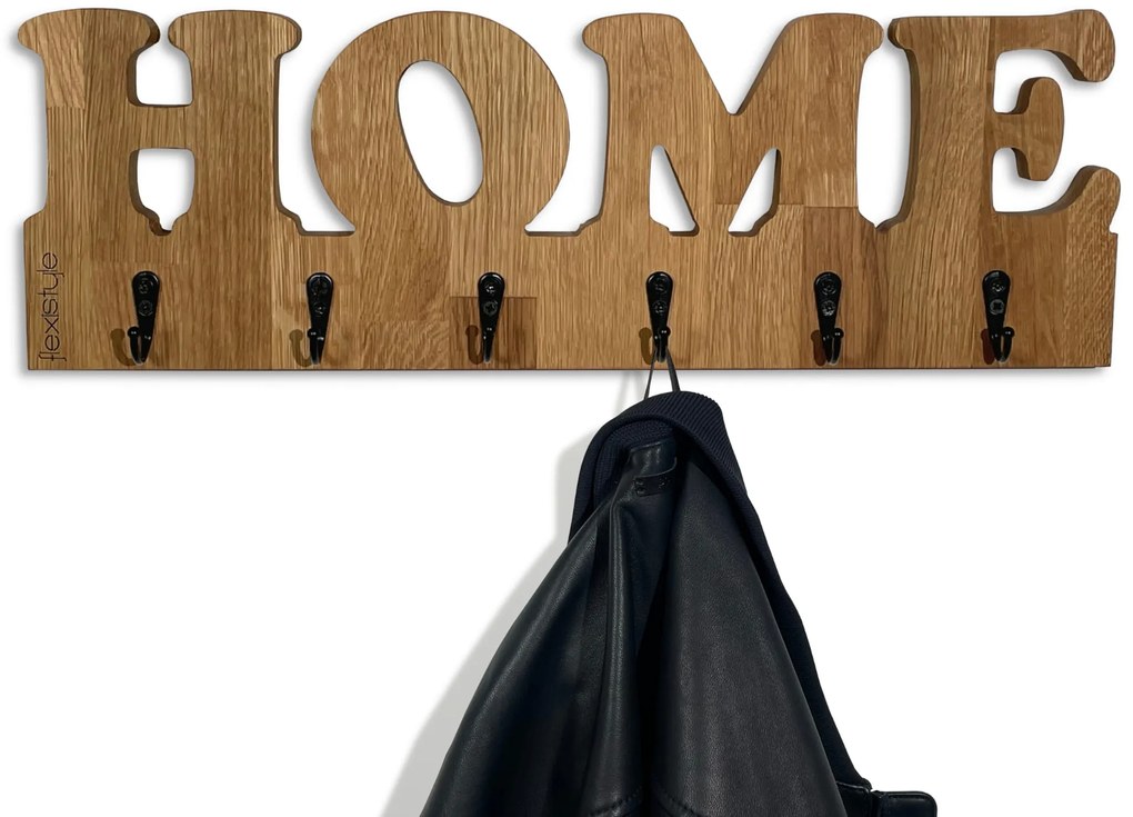 Dekorstudio Drevený vešiak na stenu HOME