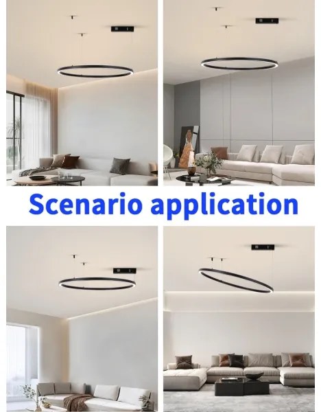 Immax NEO 07215L-LED Stmievateľný luster na lanku FINO 60W/230V 80cm čierna Tuya+DO